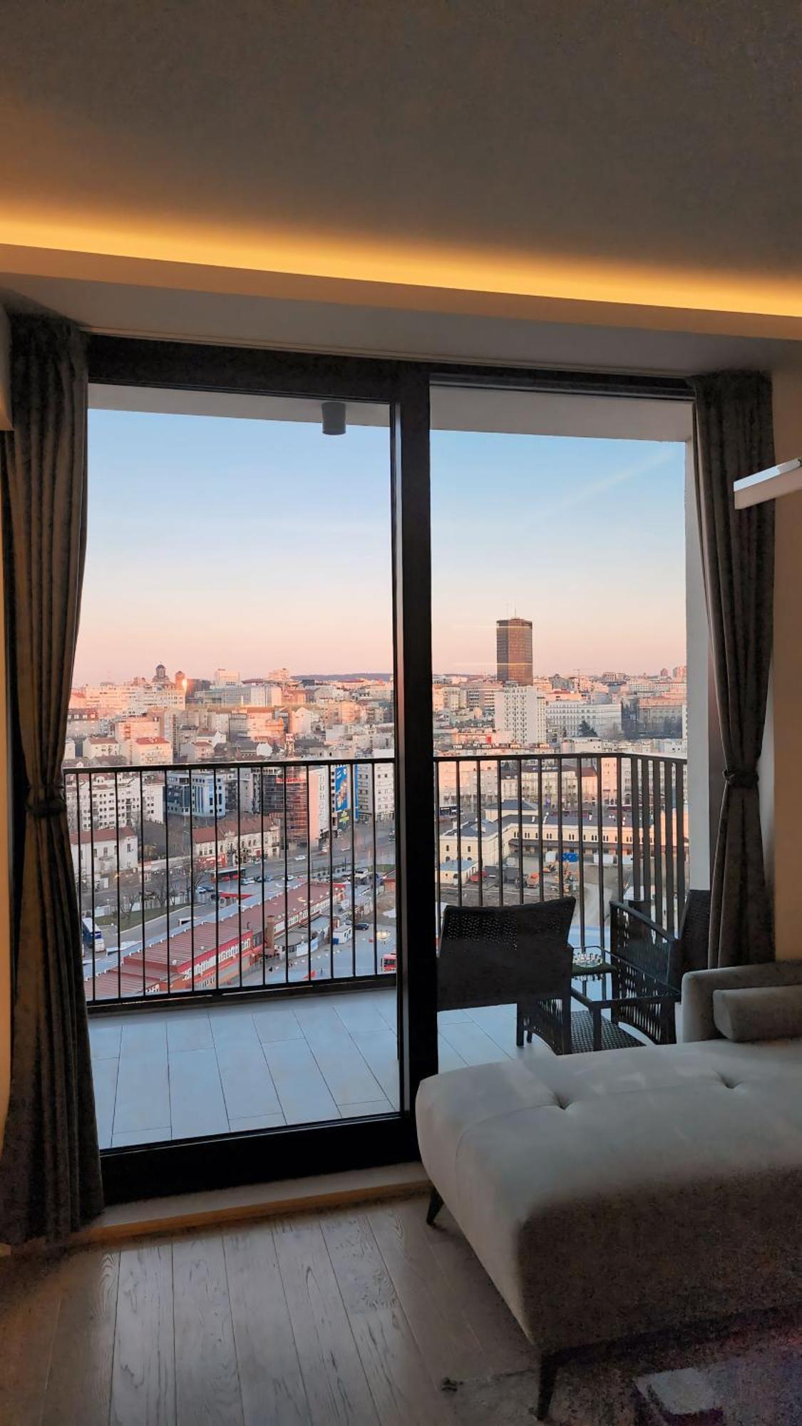 Belgrade Waterfront 16Th Fl Lux Apt. W/ City View Kültér fotó
